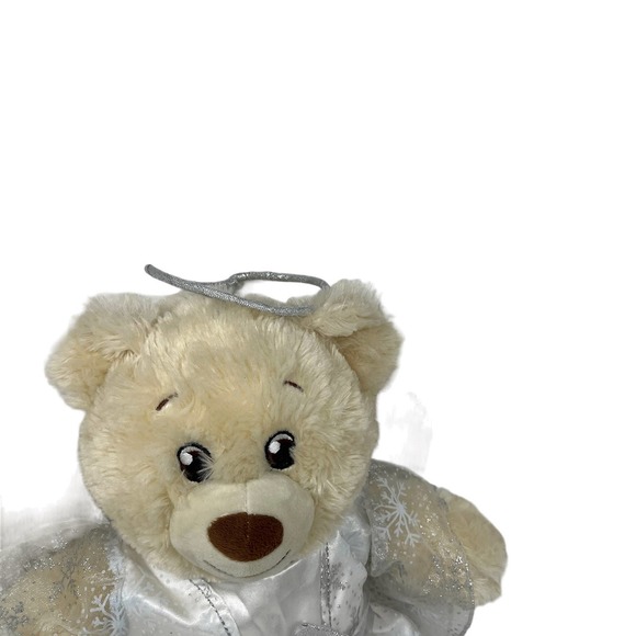 Build A Bear Workshop BABW Silver Angel Dress‎ w/ Halo and Wings Outfit ONLY - Picture 7 of 8